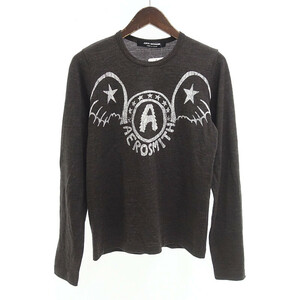 【特別価格】JUNYA WATANABE AEROSMITH エアロスミス ニット 長袖 Tシャツ カットソー チャコールブラウン レディース-