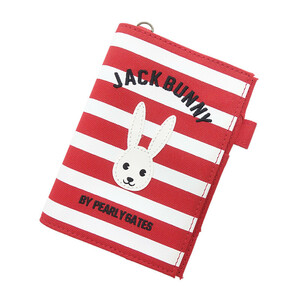 【PRICE DOWN】JACK BUNNY ゴルフ ミラー付き スコアカード ホルダー ケース レッド ユニセックス-