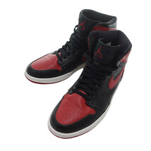 【特別価格】NIKE AIR JORDAN 1 RETRO HIGH DMP BRED スニーカー ブラック×レッド メンズUS10(28cm)_画像1