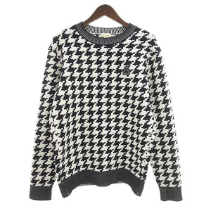 【特別価格】MARKLONA ゴルフ 23AW Ever Dogtooth Sweater 千鳥 ニット ブラック／ホワイト メンズ46