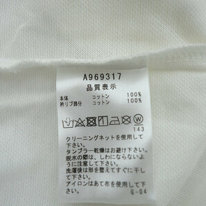 【PRICE DOWN】archivio ゴルフ ロゴプリント 半袖 鹿の子 ポロ シャツ ホワイト メンズ46の画像4