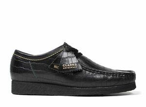 WACKO MARIA Clarks Wallabee Crocodile Embossed Leather "Black" 27cm WM-CS-WE-CE-ED-LE-BK