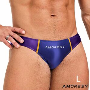 AMORESY Oceanus メンズ ビキニ ブリーフ パンツ ローライズ 水着 下着 インナー パンツ Vパンツ ブーメラン