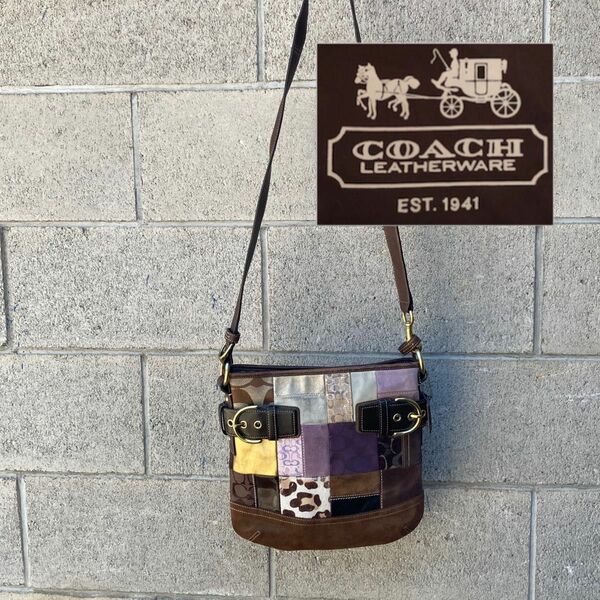 コーチ　ＣＯＡＣＨ　パッチワーク　ショルダーバッグ トートバッグ　2way