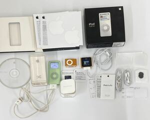 ☆ まとめ売りiPodnano 16GB White/ iPod shuffle 1GB/iPod nano 16GB Orangeアップル アイポッドナノ A1137 A1366 A1206 ジャンク品　