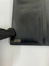 。 GUCCI グッチ レザー 黒 ブラック 長財布 ウォレット ブランド 財布 ゴールド 金具 ユニセックス_画像5