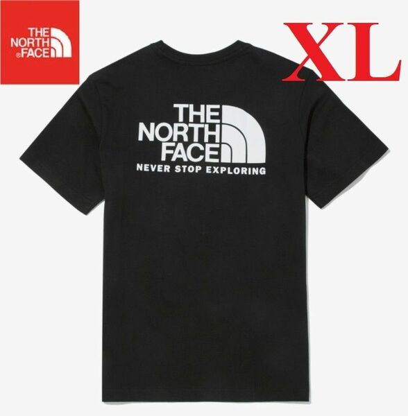 THE NORTH FACE ノースフェイス Tシャツ 半袖 ビックロゴ メンズ レディース 海外限定 黒/XL K315C