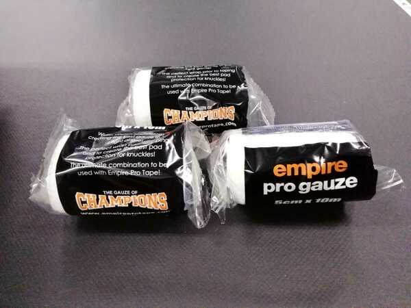 ★送料無料★Empire Progauze エンパイア プロガーゼ 5.0cm×10m 3本セット ボクシング MMA キック 格闘技 ハンドラップ バンテージ