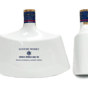 未開栓 SUNTORY WHISKEY サントリー ウイスキー 2本セット ピュアモルト 8年 720ml OSAKA WORLD SAIL '83 760ml 陶器ボトル 国産 古酒 特級の画像8