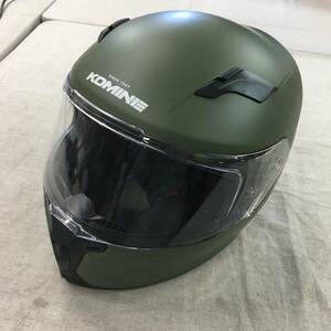 現状品 コミネ(KOMINE) バイク用 HK-170 FL フルフェイスヘルメット Olive M