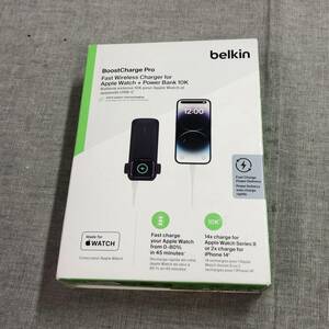 Belkin 2-in-1 Apple Watch + iPhone 急速充電 モバイルバッテリー 10000mAh 大容量 BPD005 PSEマーク付き