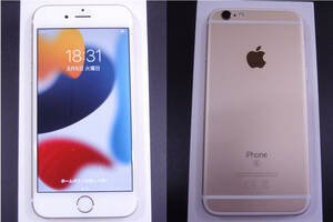 apple iPhone6s gold 32GB（A1688，MN112J/A) バッテリー100％ SIMフリー