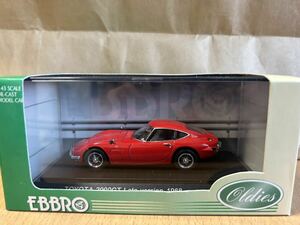 EBBRO 1/43 TOYOTA 2000gt 1968 Late Red エブロ トヨタ 赤 レッド ミニカー 旧車 後期型