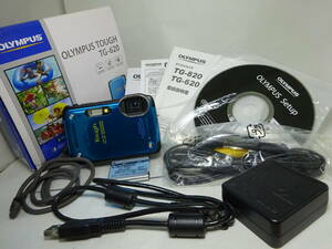 京都6☆OLYMPUS オリンパス 防水 Tough TG-620 12MEGAPIXEL コード・バッテリー・取説 付属品多し 元箱 通電シャッターOK