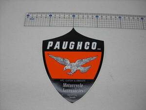 12.5×15.5cm　PAUGHCO　パウコ　ステッカー　エンブレム　中　チョッパー　アメリカ　ハーレー　カスタム　パーツ