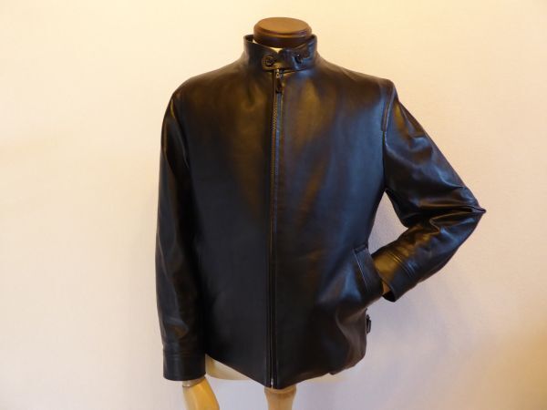 dorland house/ドーランドハウス レザー(羊革)ライダースジャケット ブラックカラー メンズ 三越本店オーダー 定価36万円 754J