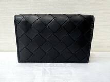 60-199494-752 1円～ 美品 BOTTEGA VENETA ボッテガヴェネタ コインケース マキシ イントレチャート ブラック 黒_画像3