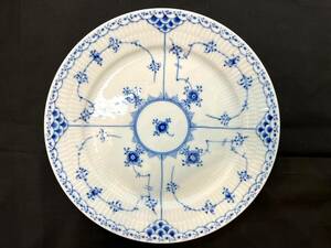 80-200550-53 1円～ 美品/保管品 ROYAL COPENHAGEN ロイヤルコペンハーゲン ブルーフルーテッド ハーフレース 大皿 25cm