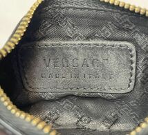 190991-13 1円～ VERSACEヴェルサーチ メデューサ レザー フラグメントケース コインカード 小銭入れ ブラック黒系 同梱不可/単品取引のみ_画像5