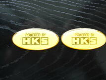 ★　87年 当時物　HKS！エンブレム！白色・２枚セット・新品・送料８４円_画像4