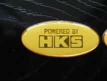 ★　87年 当時物　HKS！エンブレム！白色・２枚セット・新品・送料８４円_画像5