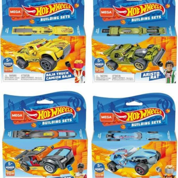 メガコンストラックス(MEGA CONSTRUX) ホットウィール レーシングカー シリーズ4セット Hot Wheels