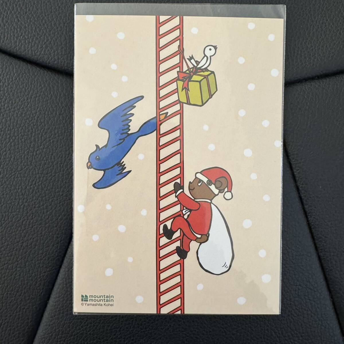 ★mountain mountain Kohei Yamashita Bear Santa Claus Postcard★Christmas Postcard Yamashita Kohei Blue Bird Osaka Expo, antique, collection, miscellaneous goods, others
