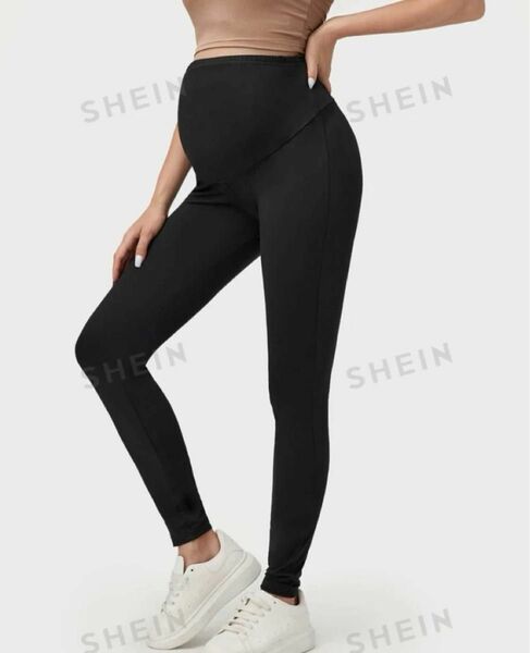 SHEIN マタニティワイドウエストタイツ 2枚セット