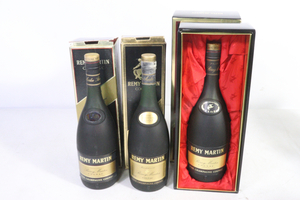 【ト足】未開栓 3本 まとめ　レミーマルタン REMY Martin コニャック ブランデー フィーヌ シャンパーニュ フランス　CA054CAA2N