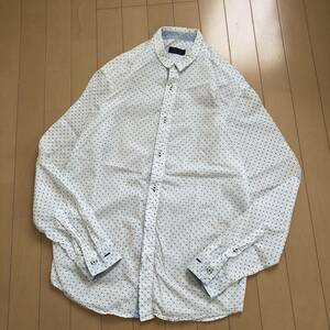 ZARA 長袖シャツ ドット柄 サイズL /ポールスミス ジャーナルスタンダード ユナイテッドアローズ ビームス シップス H&M