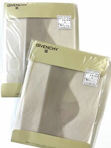 ☆Lサイズ レトロ ナイロン100% 透明感 GIVENCHY パンティストッキング ストッキング パンスト 2点 グレージュ