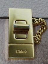 1円スタート【現状品】Chloe　クロエ　二つ折り財布　ベージュ系_画像7