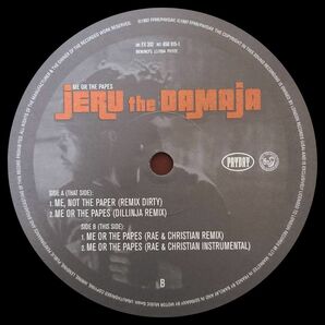 JERU THE DAMAJA - ME OR THE PAPES ジャケ付 12inch DJ PREMIER UK ONLY REMIX RAE & CHRISTIANの画像4