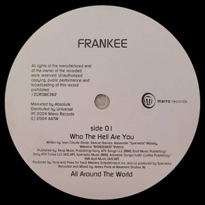 【即決価格】FRANKEE - WHO THE HELL ARE YOU 激レア 12inch Bernard Wright Who Do You Love 大ネタ 希少