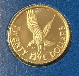 1980年／英領ヴァージン諸島 ／25ドル ／プルーフ／金貨 ／フランクリンミント ／1.5g