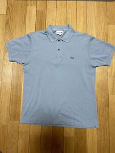 【美品】フランス国内販売品 LACOSTE ラコステ ポロシャツ L1212 プラチナグレー サイズ4