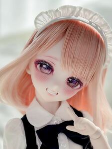 【eMO+h】DDH-10 セミホワイト肌 ソフビ盛りカスタムヘッド＋レジンアイ（難あり※説明文をご確認下さい）