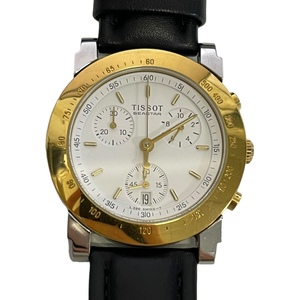 【中古品】 TISSOT ティソ SEASTAR シースター L396 クロノグラフ ゴールド×シルバー クオーツ メンズ腕時計 箱無 本体のみ L57267RD