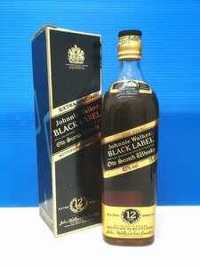 aet2973 【送料無料・未開栓】JOHNNIE WALKER ジョニー ウォーカー BLACK LABEL 黒 ブラックラベル 12年 黒金キャップ 750ml 40% 古酒