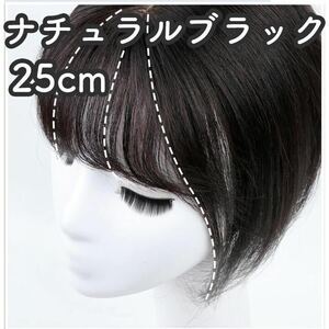 人毛100% 部分ウィッグ ヘアピース 頭頂部 ナチュラルブラック【25cm】