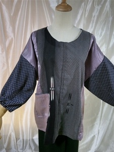  туника M размер .. б/у товар кимоно переделка лоскутное шитье 