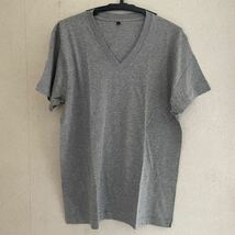 5枚組 L VネックTシャツ 杢 グレー 綿100％ 定番 V首 半袖 Tシャツ アンダーシャツ 男性 紳士 下着 メンズ インナー シャツ 半袖シャツ ♪_画像2