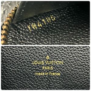 1円■美品 ルイヴィトン LOUIS VUITTON モノグラム アンプラント ポルトフォイユクレマンス ジッピーウォレット 長財布 新型 現行 ノワールの画像10