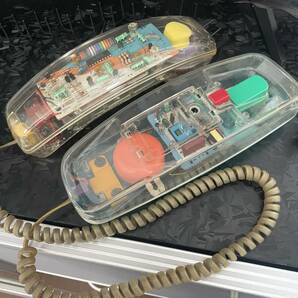 ニューテック スケルトン電話機 実働品 昭和レトロ の画像2