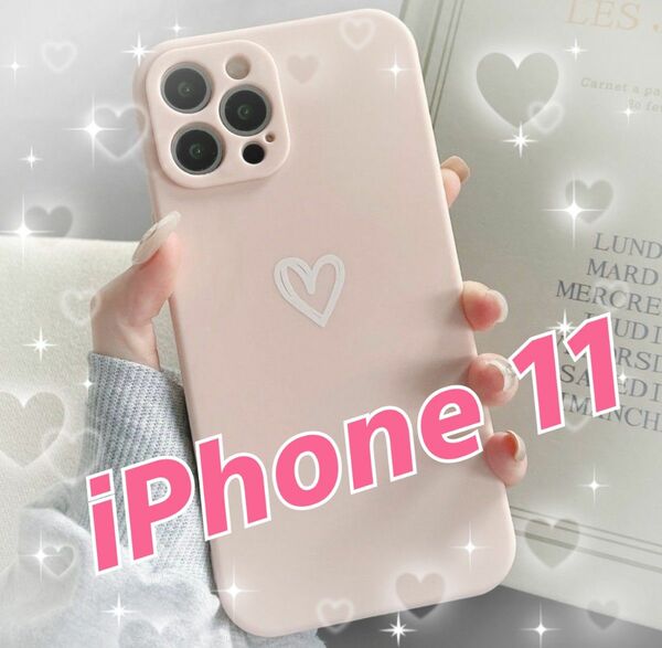 即決 送料無料 【iPhone11】iPhoneケース ピンク ハート 手書き シンプル iPhone スマホ TPUケース