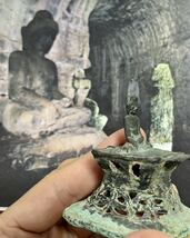 【タイ骨董】ミャンマー ラカイン州 アラカン青銅仏 16〜17世紀 仏像_画像10