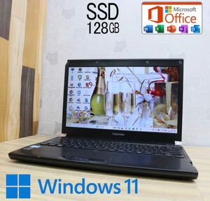 ★中古東芝パソコン SSD128GB★R732/F Core i3-2370M Win11 MS Office ノートPC211