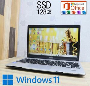 ★中古高解像度SSD128GB★S937/S Celeron 3965U Win11 MS Office ノートPC216