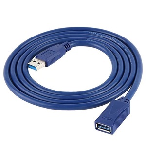 １本 2m　usb 延長 ケーブル 青　黒　オス メス 高速データ転送 USB3.0 加厚PVC　カバー　コード　高品質