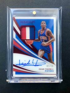 [Isiah Thomas]2020-21 Panini Immaculate direct paper autograph 3Color Patch Auto #PA-IST 1/15!Hot!!